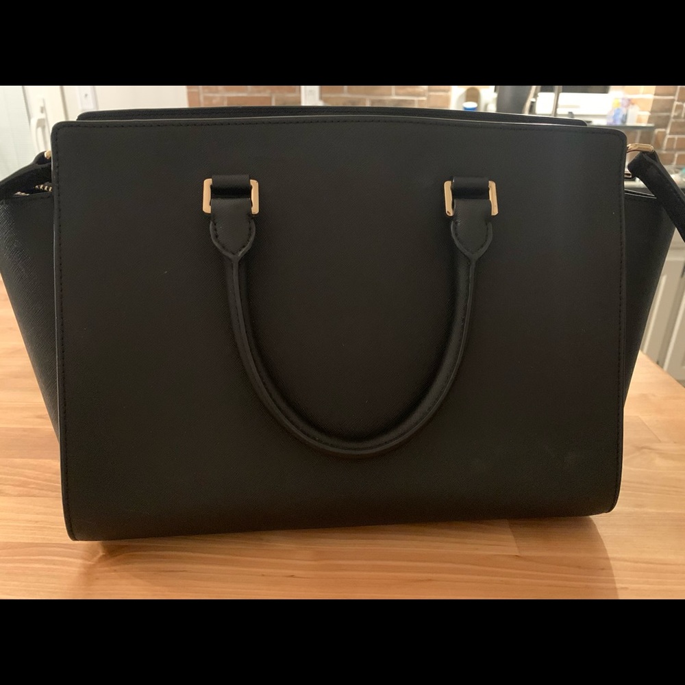 Selma Large Black Tote